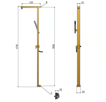 R2 - Wall-mounted brass shower panel by Tender rain - view 3